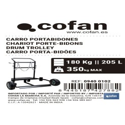 CARRO PORTA-BIDONES 205 L