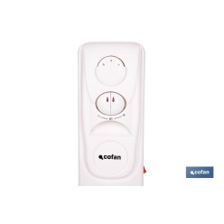 RADIADOR DE ACEITE CON TERMOSTATO REGULABLE Y VENTILADOR 7 ELEMENTOS 1500+ 400 W