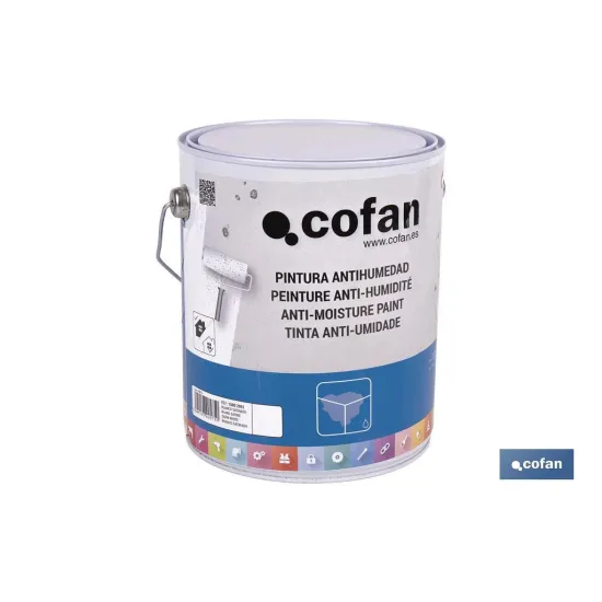 Comprar PINTURA ANTIHUMEDAD SINTÉTICA (4 L) Cofan | almacendeferreteriacor.es