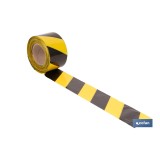 CINTA BALIZAM. AMARILLA/NEGRA 80MM X 200MTS
