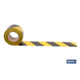 CINTA BALIZAM. AMARILLA/NEGRA 80MM X 200MTS