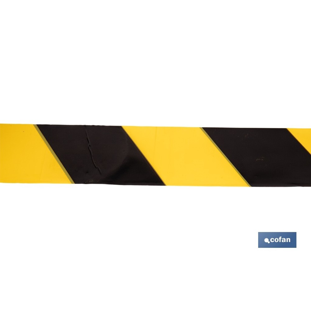 CINTA BALIZAM. AMARILLA/NEGRA 50MM X 100MTS
