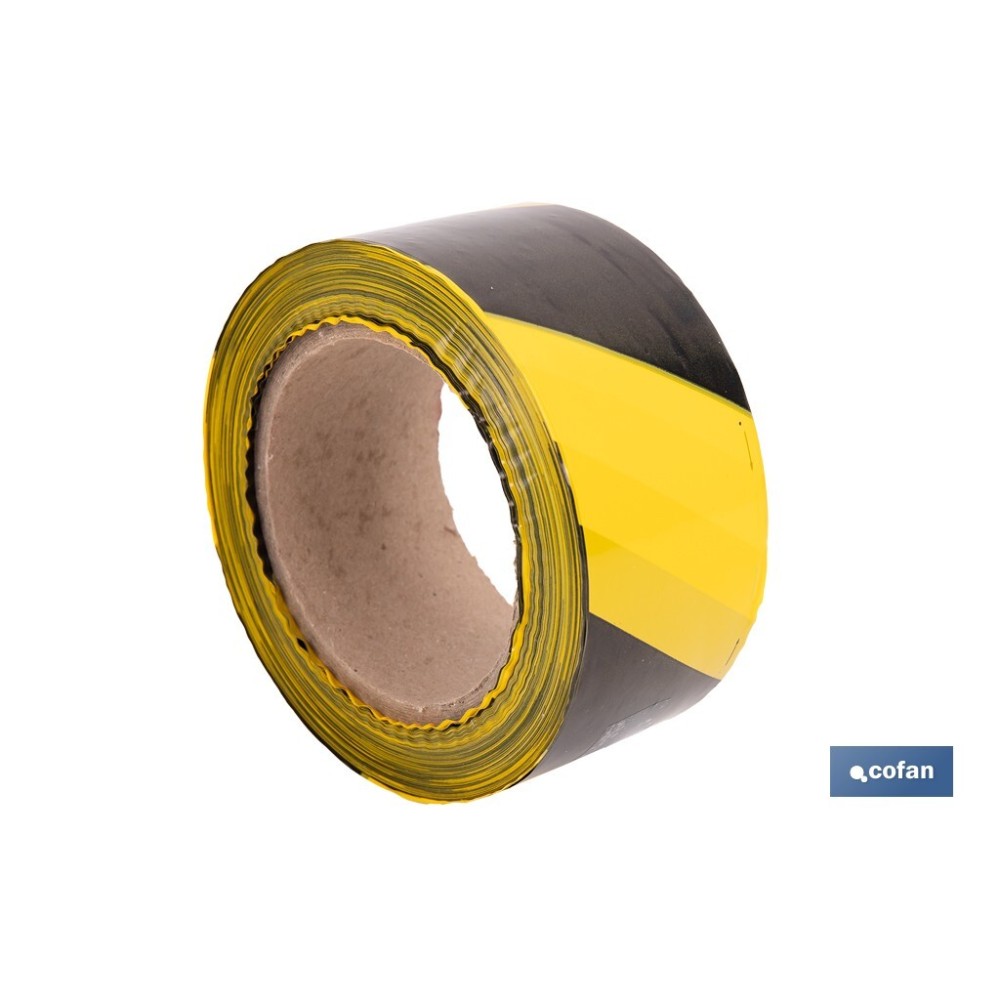 CINTA BALIZAM. AMARILLA/NEGRA 50MM X 100MTS