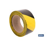 CINTA BALIZAM. AMARILLA/NEGRA 50MM X 100MTS