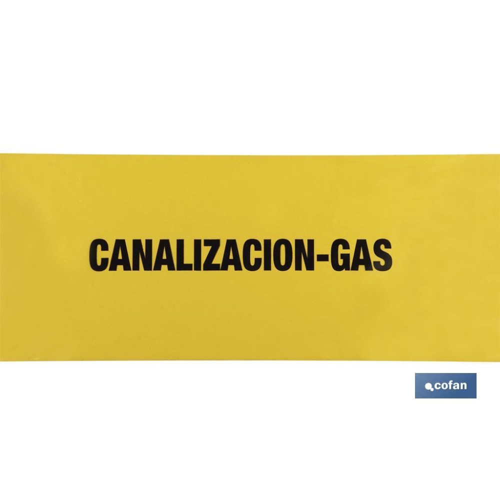 CINTA BALIZ. CANALIZACION GAS 150MMX250MTS