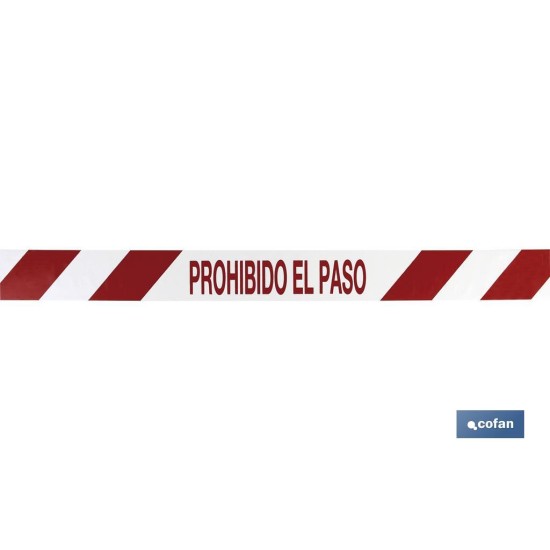 CINTA BALIZ. PROHIBIDO EL PASO  80MMX100MTS