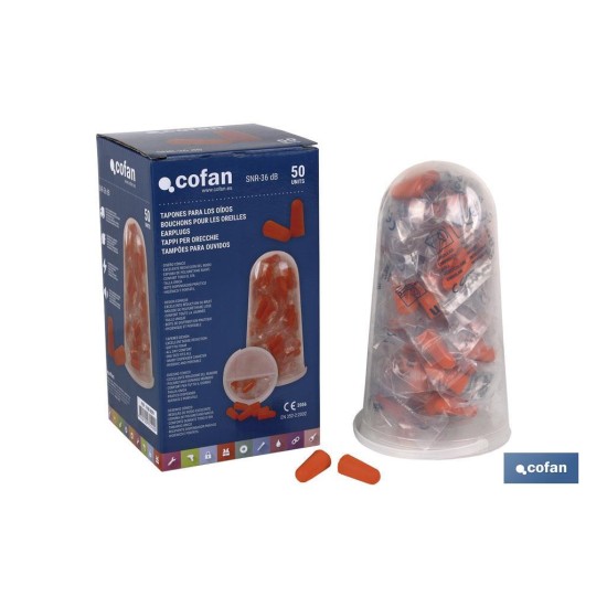 PACK 50 TAPONES (25 par) OIDOS  PU SNR36