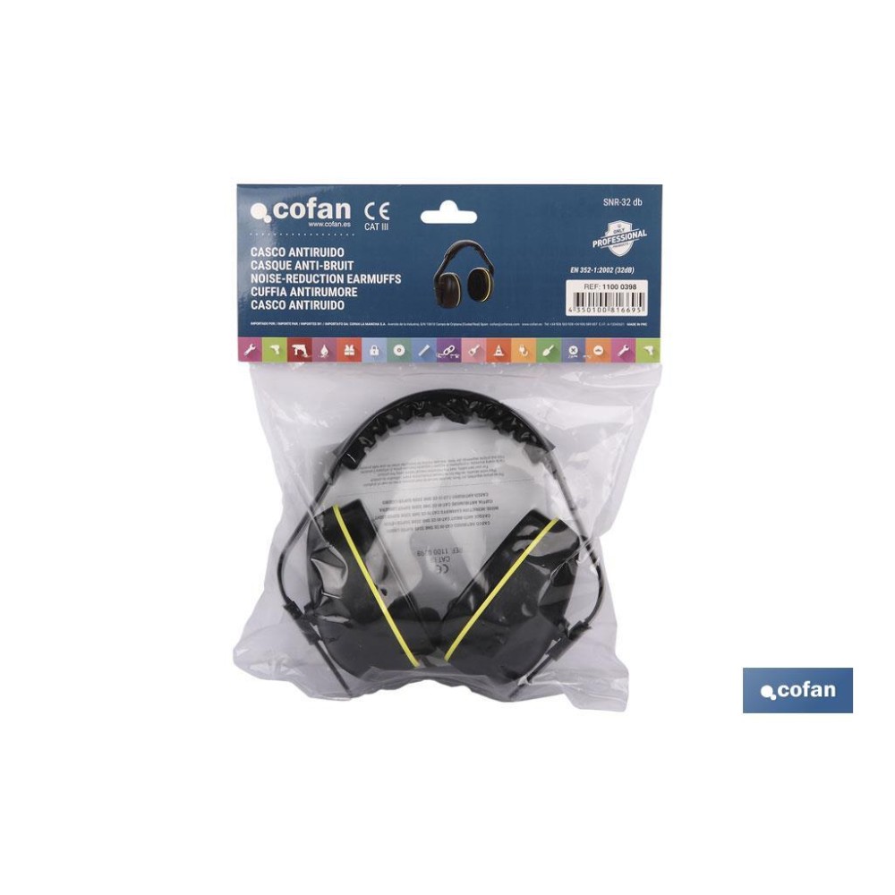 CASCO ANTIRUIDO CAT-III CE SNR 32dB SUPER LIGERO