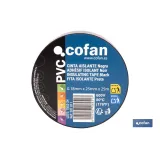 Comprar CINTA AISLANTE 180 MICRAS NEGRA 25  Cofan | almacendeferreteriacor.es