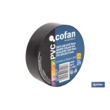 Comprar CINTA AISLANTE 180 MICRAS NEGRA 25  Cofan | almacendeferreteriacor.es