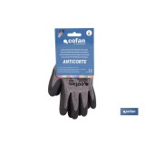 GUANTE ANTICORTE HPPE IMPREGNADO DE LATEX RUGOSO TALLA 6