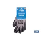 GUANTE ANTICORTE HPPE IMPREGNADO DE LATEX RUGOSO TALLA 9 VENTA UNITARIA