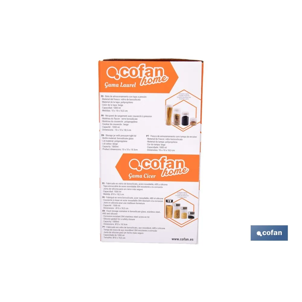 Comprar FRASCO BOROSILICATO+ACERO MODELO CI Cofan | almacendeferreteriacor.es