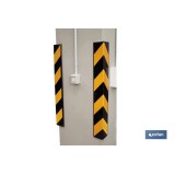 ESQUINERO RECTO 800X100X10MM AMAR/NEGRO