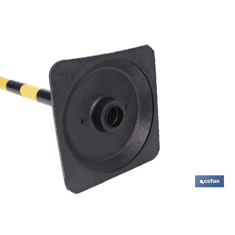 POSTE Y BASE PARA CADENA (AMAR/NEGRO) 1M