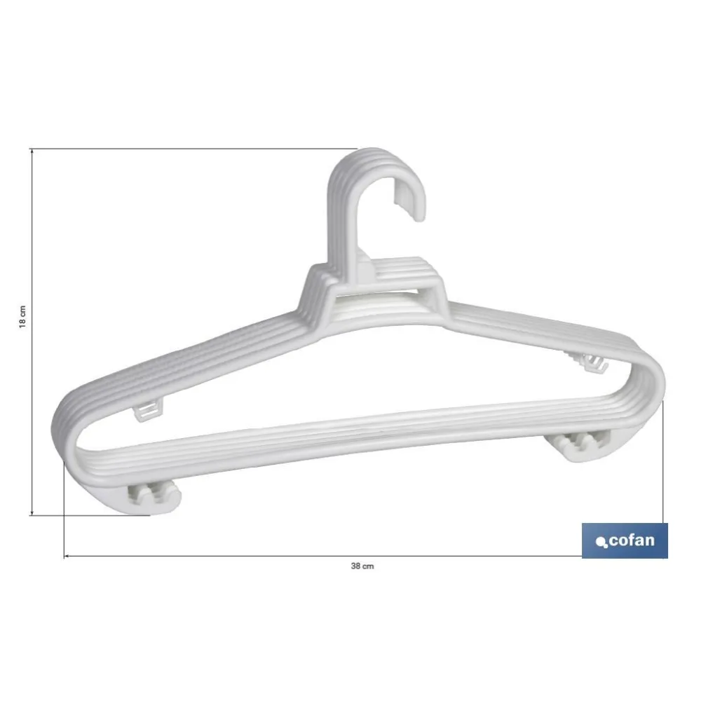 Comprar PACK DE 6 PERCHAS BLANCAS  38 X18 C Cofan | almacendeferreteriacor.es