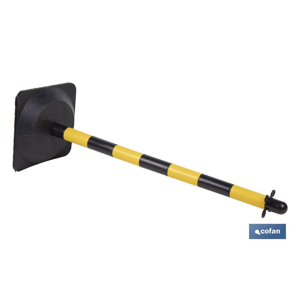 POSTE Y BASE PARA CADENA (AMAR/NEGRO) 1M
