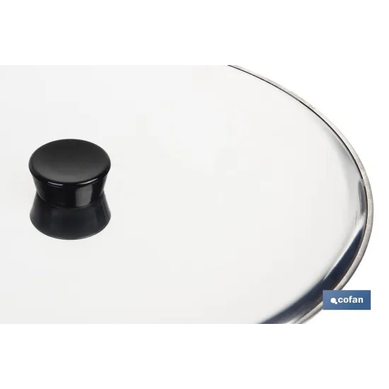 Comprar TAPA GIRATORTILLAS ACERO INOX 26 cm Cofan | almacendeferreteriacor.es