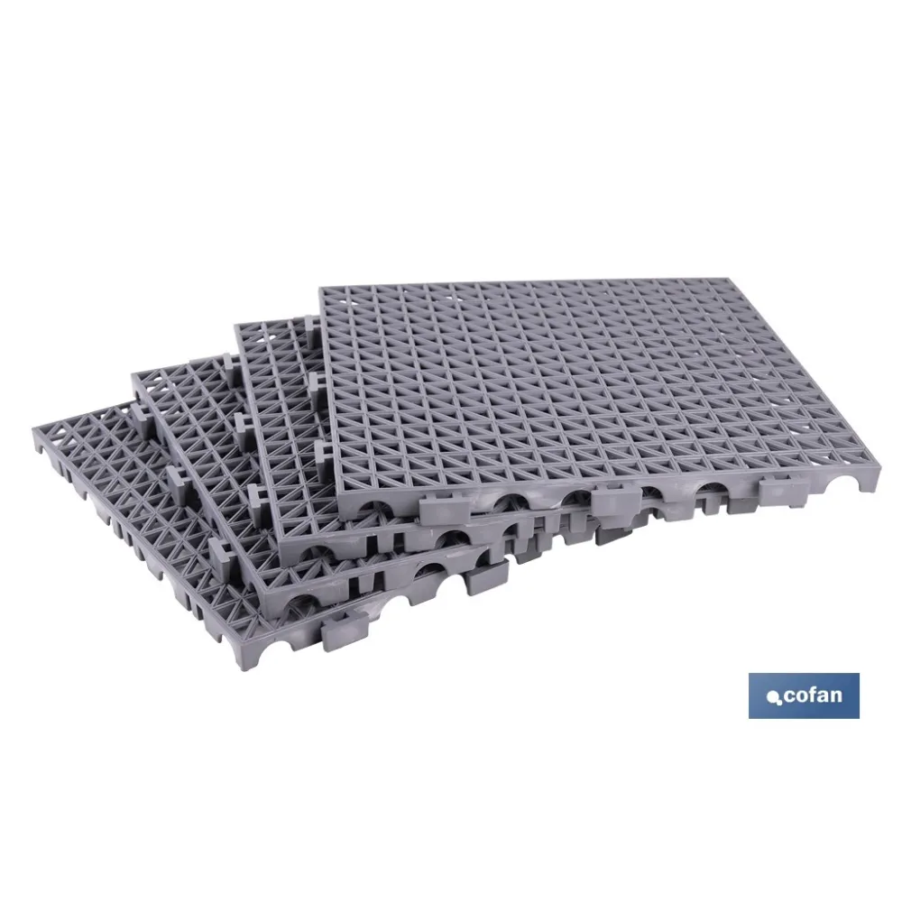 Comprar SET DE 4 UDS. LOSETA ALVEOLADA GRIS Cofan | almacendeferreteriacor.es