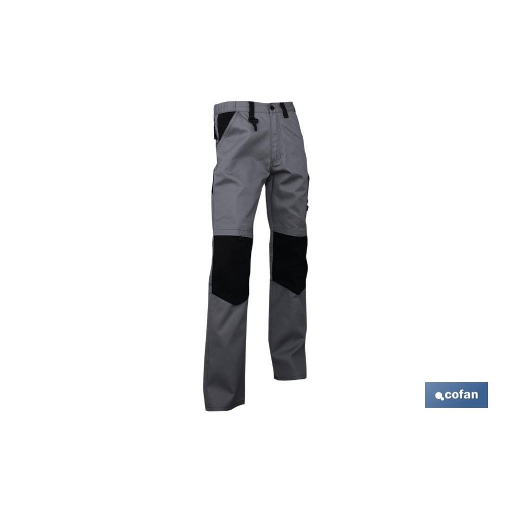PANTALON TRABAJO LENOIR 280gms/m GRIS-NEGRO T-50
