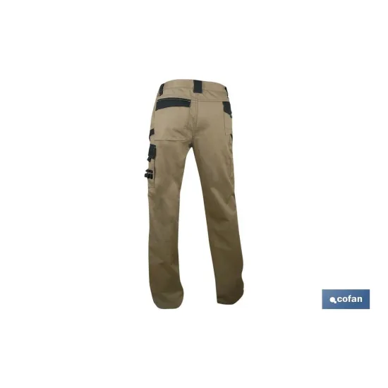 PANTALON TRABAJO LENOIR 280gms/m BEIS-NEGRO T-58
