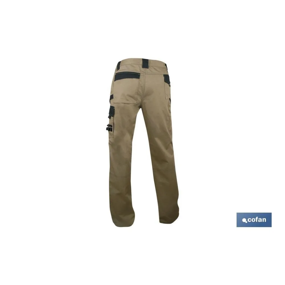 PANTALON TRABAJO LENOIR 280gms/m BEIS-NEGRO T-58