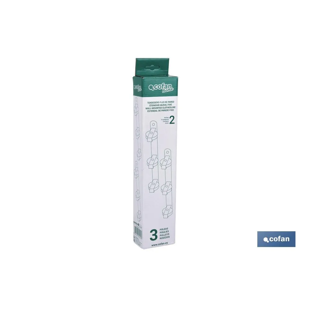 Comprar TENDEDERO FIJO DE PARED BLANCO DE D Cofan | almacendeferreteriacor.es