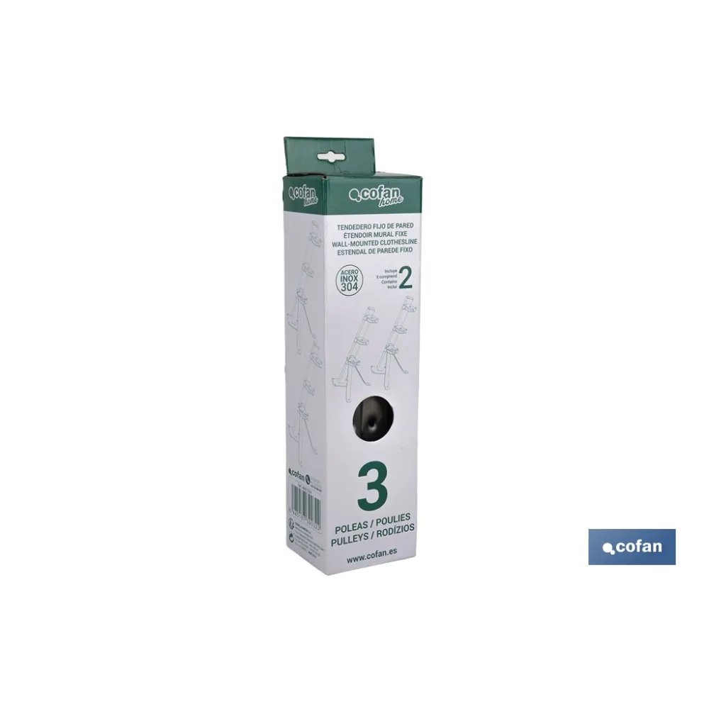 Comprar TENDEDERO FIJO DE PARED DE DOS PIEZ Cofan | almacendeferreteriacor.es