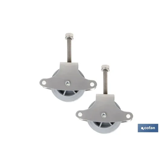 Comprar PACK 2 POLEAS PARA TENDEDERO ACERO  Cofan | almacendeferreteriacor.es