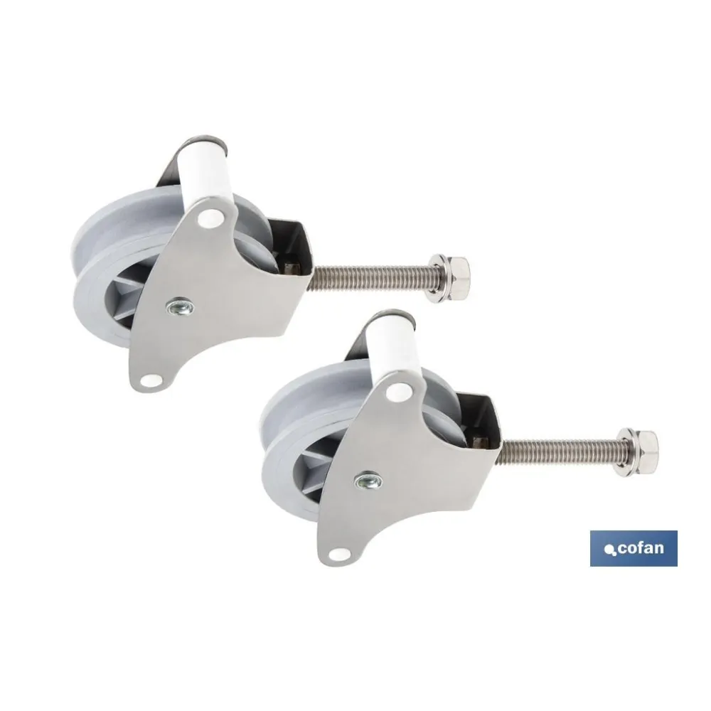 Comprar PACK 2 POLEAS PARA TENDEDERO ACERO  Cofan | almacendeferreteriacor.es