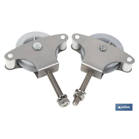 Comprar PACK 2 POLEAS PARA TENDEDERO ACERO  Cofan | almacendeferreteriacor.es