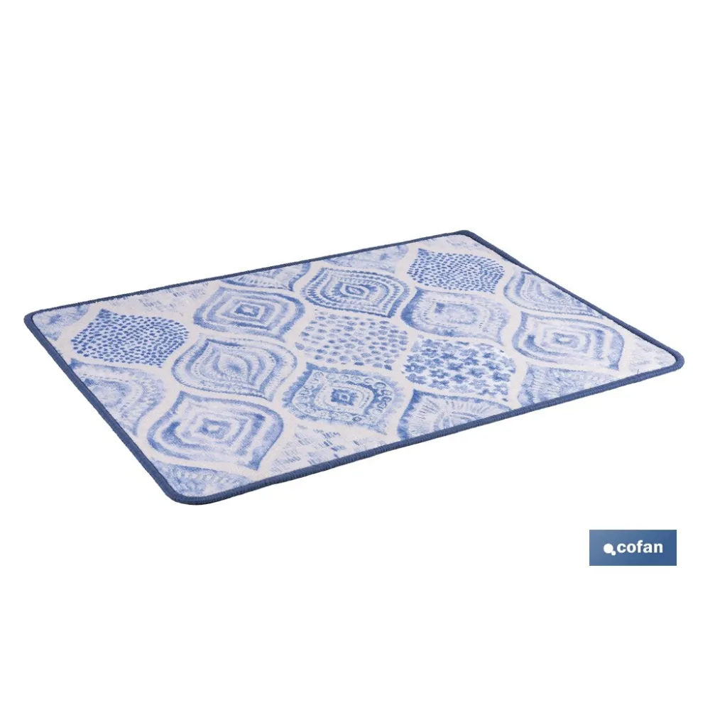 Comprar FELPUDO CON ESTAMPADO DIGITAL AZUL  Cofan | almacendeferreteriacor.es