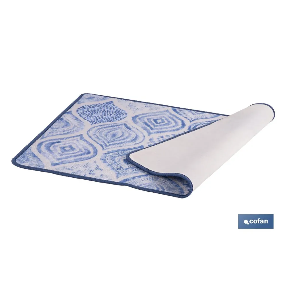 Comprar FELPUDO CON ESTAMPADO DIGITAL AZUL  Cofan | almacendeferreteriacor.es