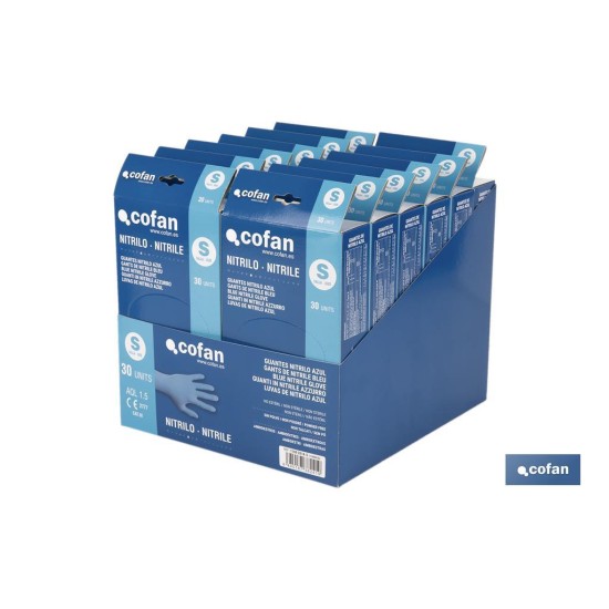 CAJA 30 UNDS. GUANTES NITRILO T-S