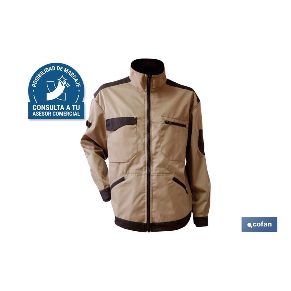 CHAQUETA TRABAJO BENZ 280gms/m BEIS-NEGRO T-XL
