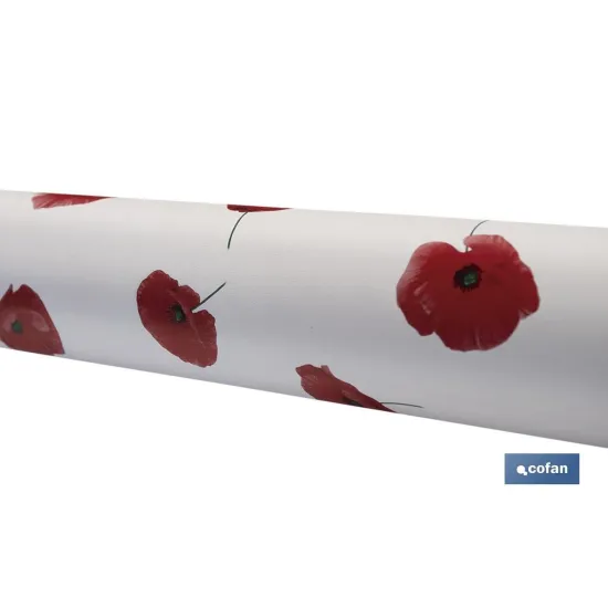 Comprar ROLLO DE HULE DISEÑO AMAPOLAS 1,40  Cofan | almacendeferreteriacor.es