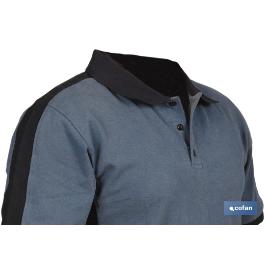 POLO BALDER ELASTANO 210 G/M2 GRIS OSCURO-NEGRO TALLA L