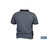 POLO BALDER ELASTANO 210 G/M2 GRIS OSCURO-NEGRO TALLA M
