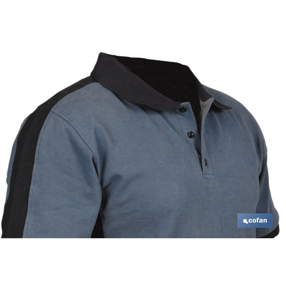 POLO BALDER ELASTANO 210 G/M2 GRIS OSCURO-NEGRO TALLA XXL
