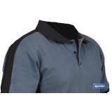 POLO BALDER ELASTANO 210 G/M2 GRIS OSCURO-NEGRO TALLA XXL