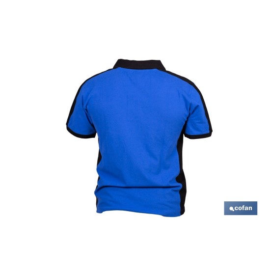 POLO FREYJA ELASTANO 210 G/M2 AZUL-NEGRO TALLA M