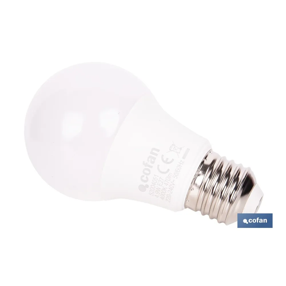 Comprar BOMBILLA LED CLASSIC E27 4.9 W 470  Cofan | almacendeferreteriacor.es