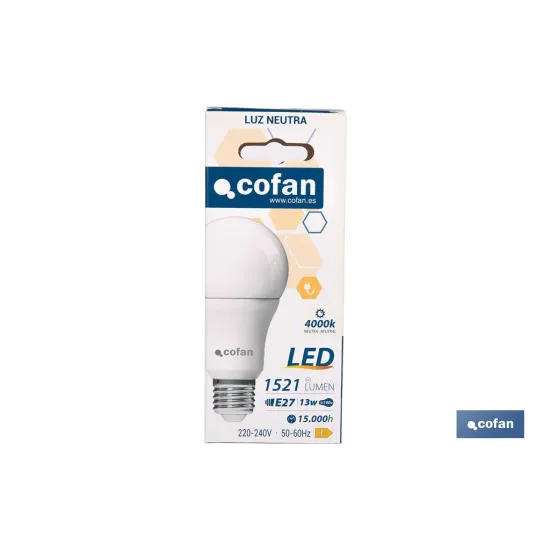 Comprar BOMBILLA LED CLASSIC E27 13 W 1521  Cofan | almacendeferreteriacor.es