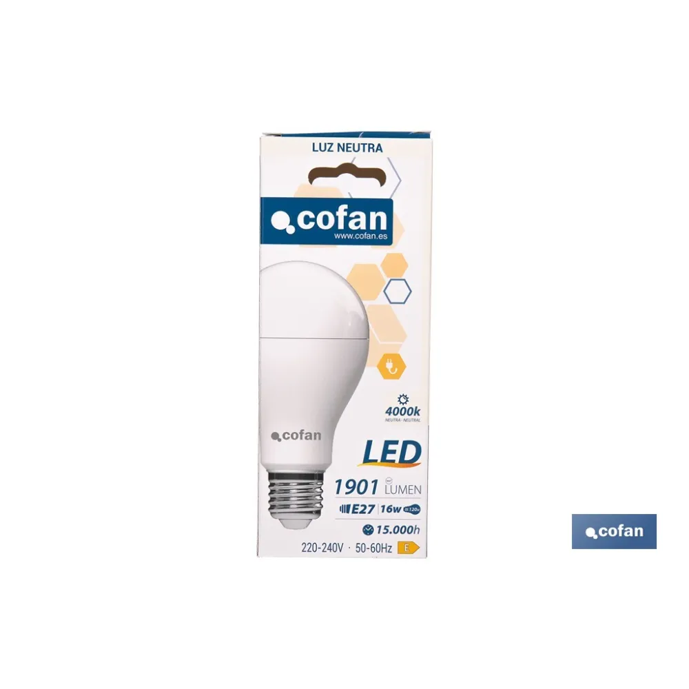 Comprar BOMBILLA LED CLASSIC E27 16 W 1901  Cofan | almacendeferreteriacor.es