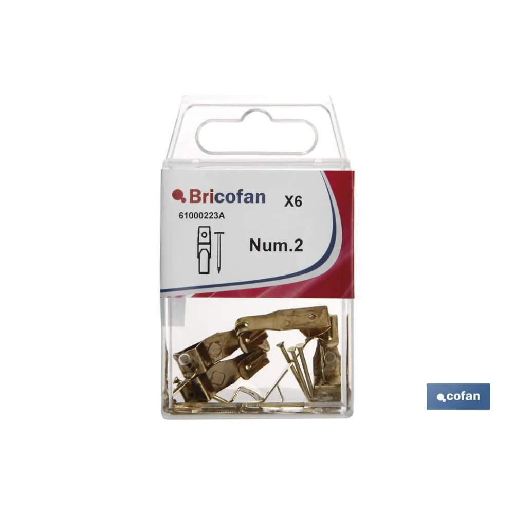 Comprar BL 8 UDS GANCHO CUELGACUADROS Nº 0  Cofan | almacendeferreteriacor.es