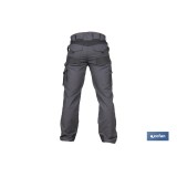 PANTALÓN DE TRABAJO HEIMDALL ELASTANO 280 G/M2 GRIS OSCURO CON DETALLES NEGROS TALLA 50