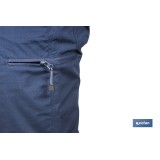 BERMUDAS DE TRABAJO TYR ELASTANO 215 G/M2 AZUL MARINO CON DETALLES GRISES TALLA 58
