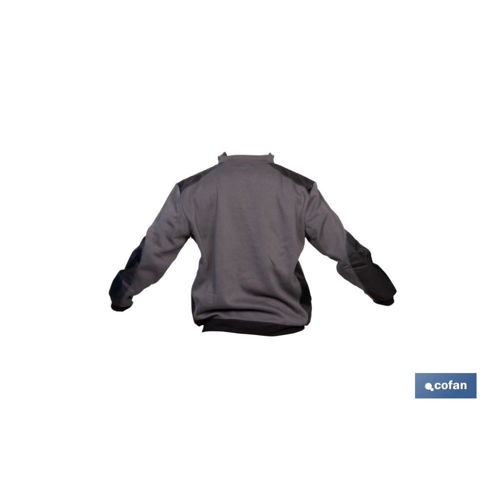 SUDADERA RANGER CUELLO CREMALLERA 280GMS GRIS-NEGRO T-L
