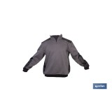 SUDADERA RANGER CUELLO CREMALLERA 280GMS GRIS-NEGRO T-XL