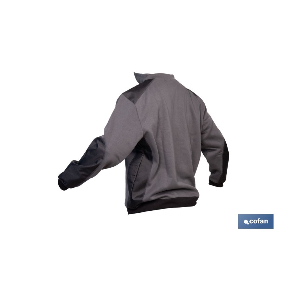 SUDADERA RANGER CUELLO CREMALLERA 280GMS GRIS-NEGRO T-XL